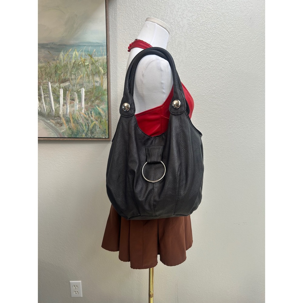 Y2K Dark Brown Slouchy Hobo Bag Oversized Ring Shoulder Purse